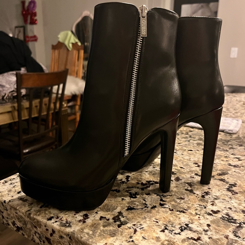 Guess Dejah High Heel Platform Booties - Brand New